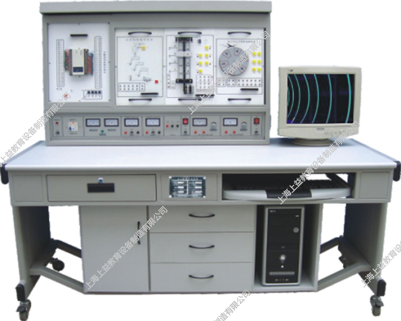 SYPLC-01B PLC可編程控制實(shí)驗(yàn)及單片機(jī)開發(fā)系統(tǒng)綜合實(shí)驗(yàn)裝置（立式，掛箱積木式）